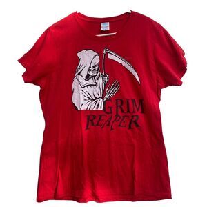 Grim Reaper Port &‎ Company Ring Spun Ladies XL Graphic T Shirt